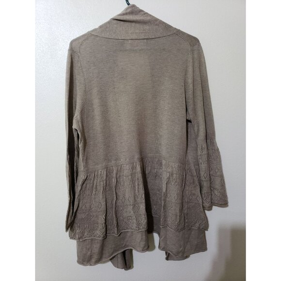 Heather B gray, 100 percent cotton, long sleeve, open front cardigan, size L - Picture 6 of 6